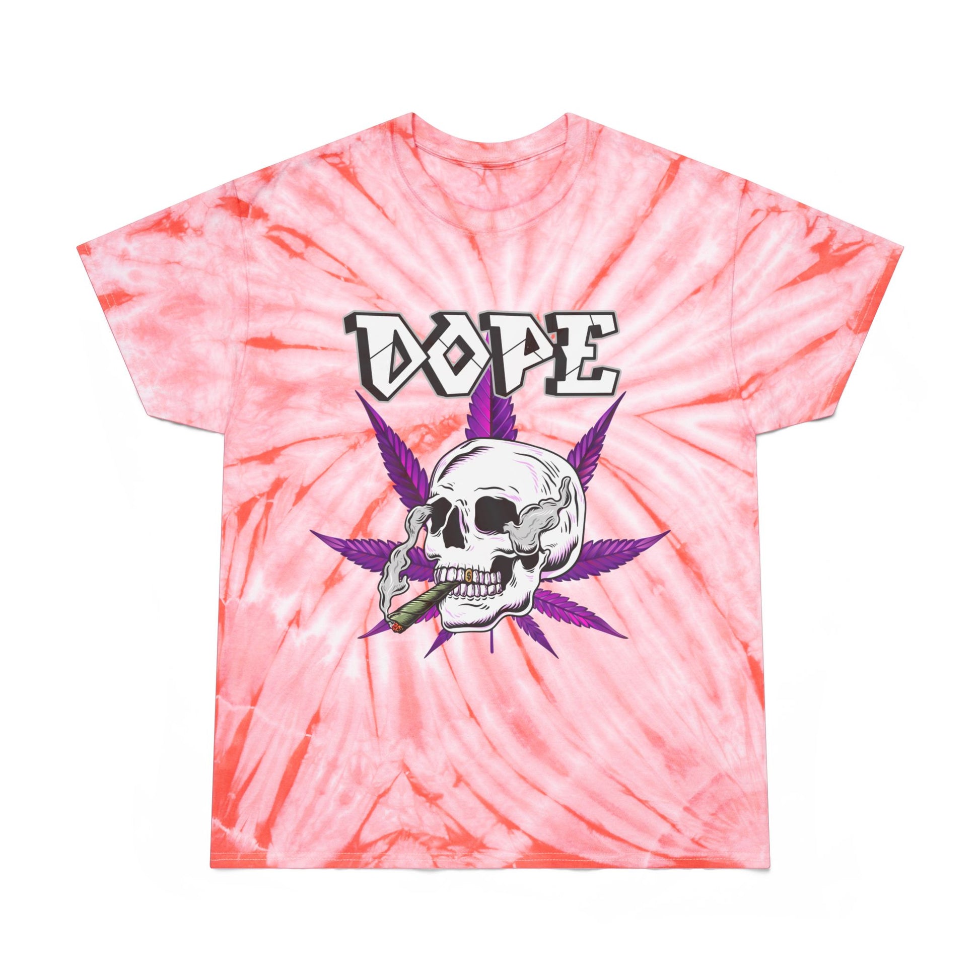 Tie-Dye Tee — Cyclone Skull 'Smoke Weed' Graphic
