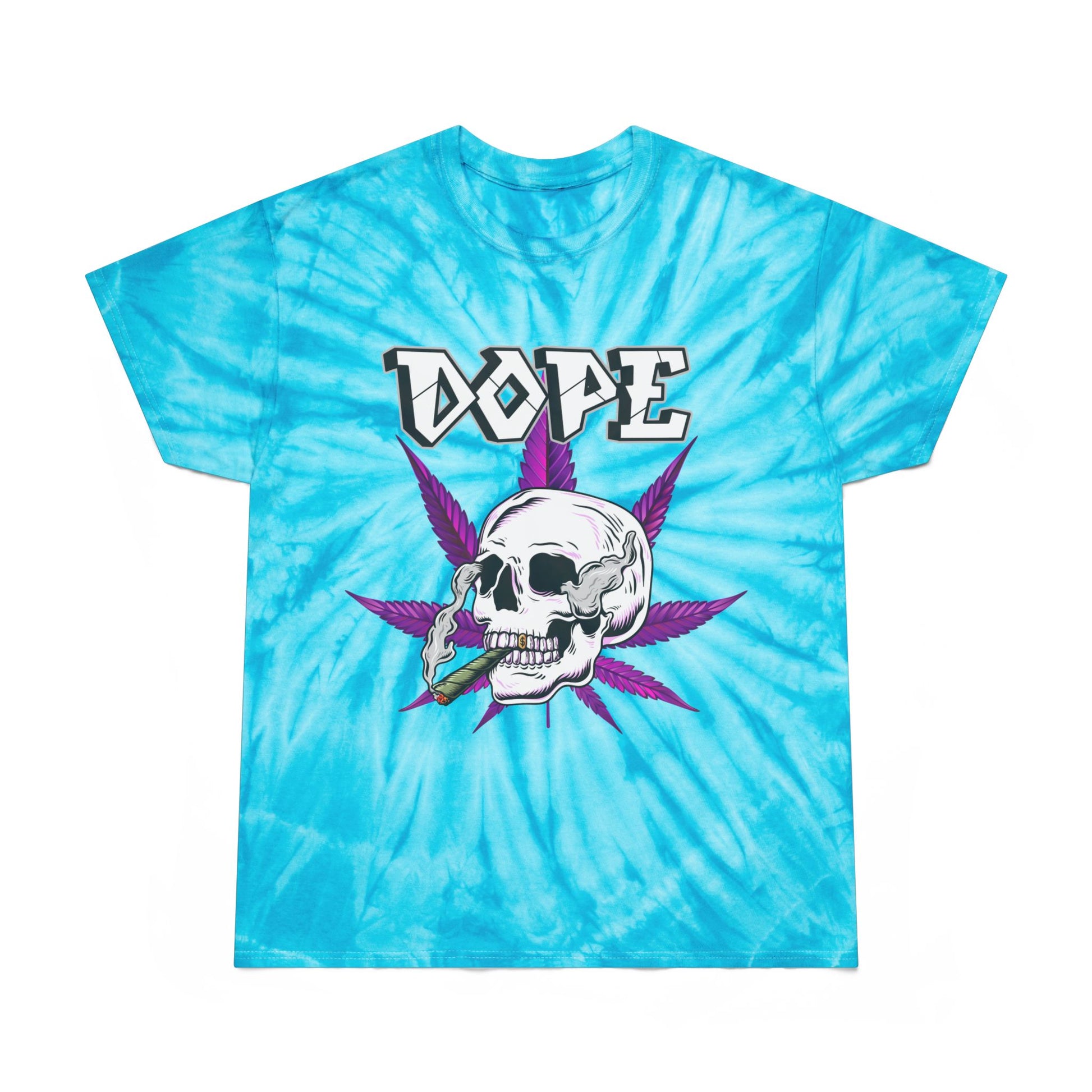 Tie-Dye Tee — Cyclone Skull 'Smoke Weed' Graphic