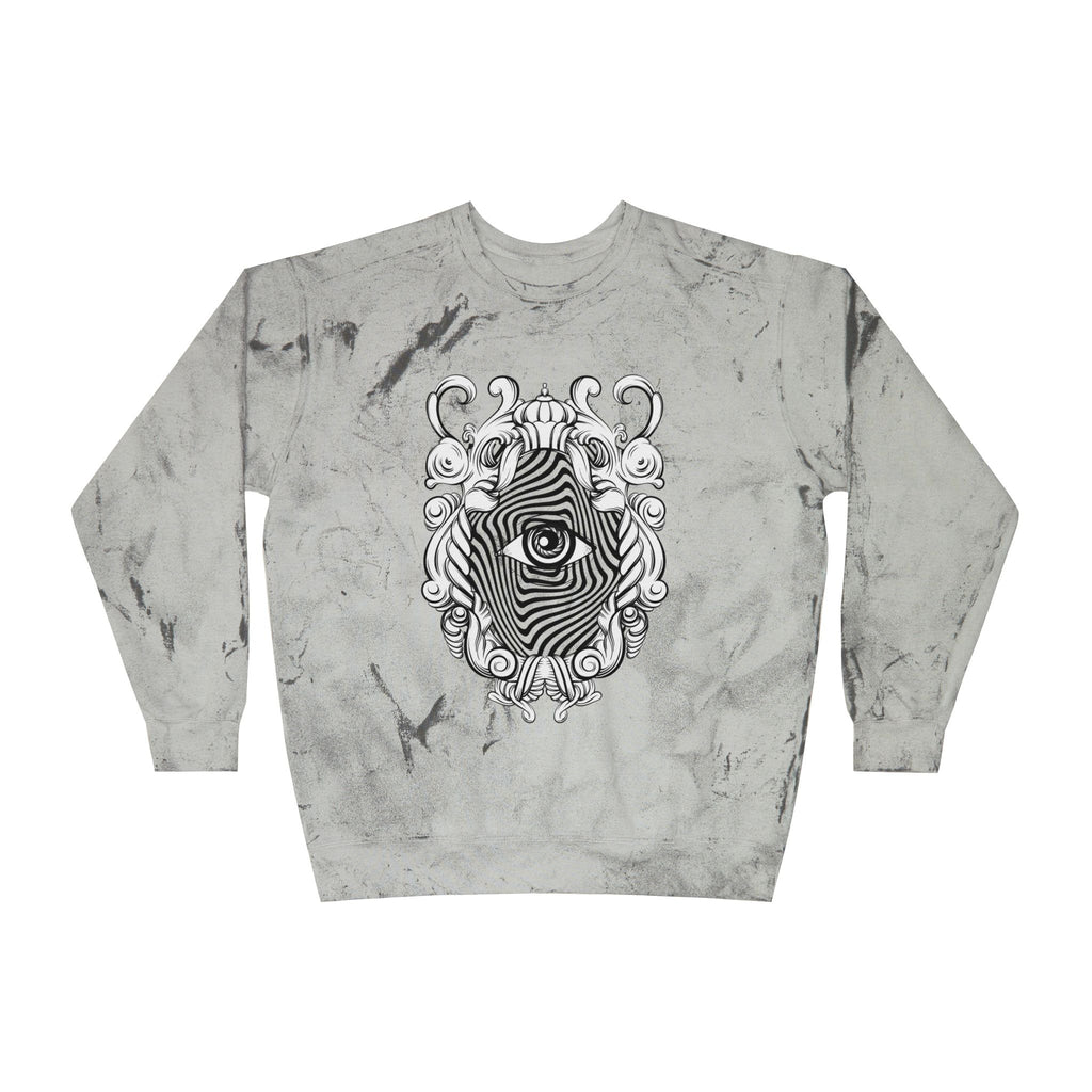 Stonewash Psychedelic Eye Crewneck Sweatshirt, Color Blast Jumper, Unisex Pullover, Colorful Sweater, Retro Sweatshirt, Hippie Stonewash Top