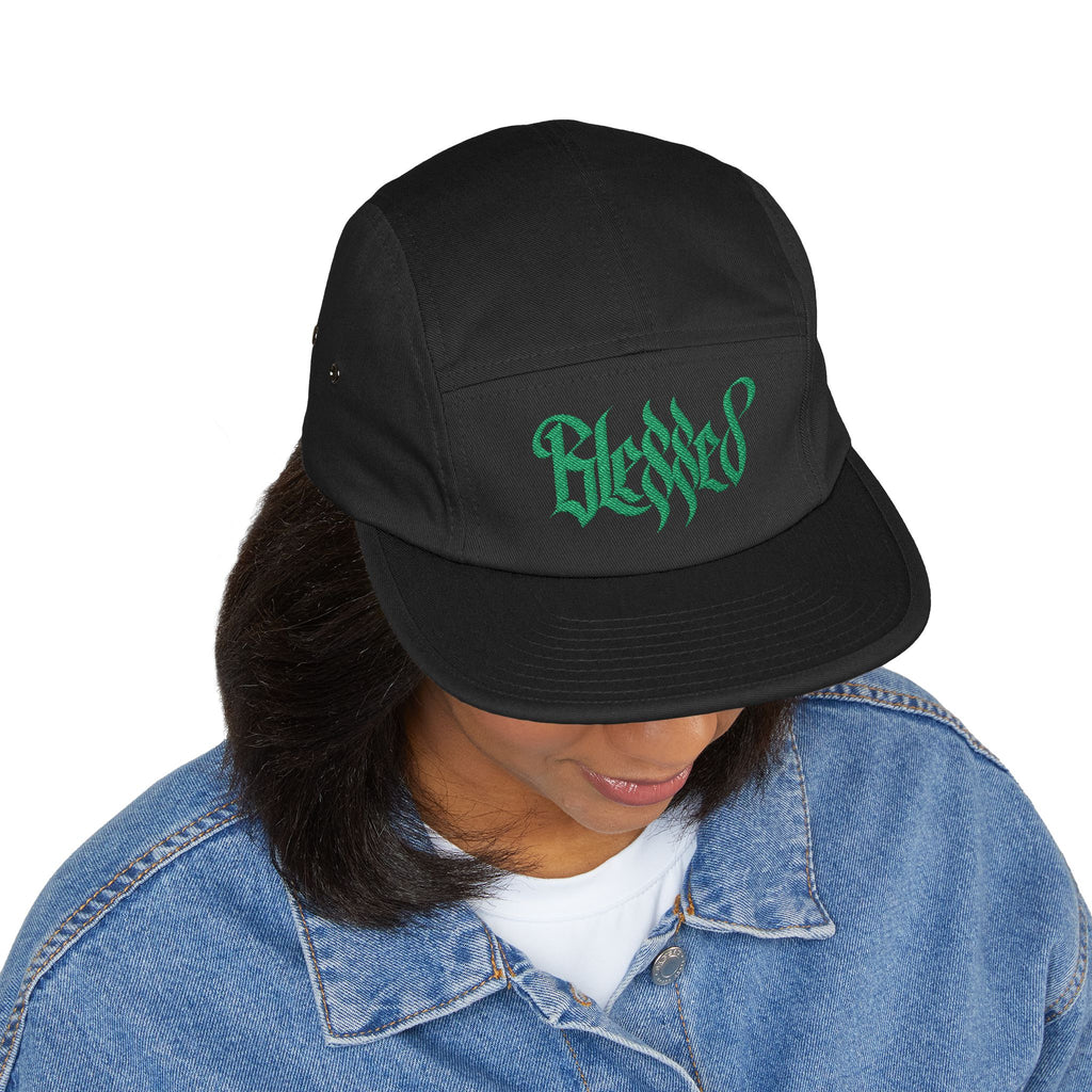 Blessed - Street Style 5 Panel Cap, Embroidered  Hat, Hipster Accessories
