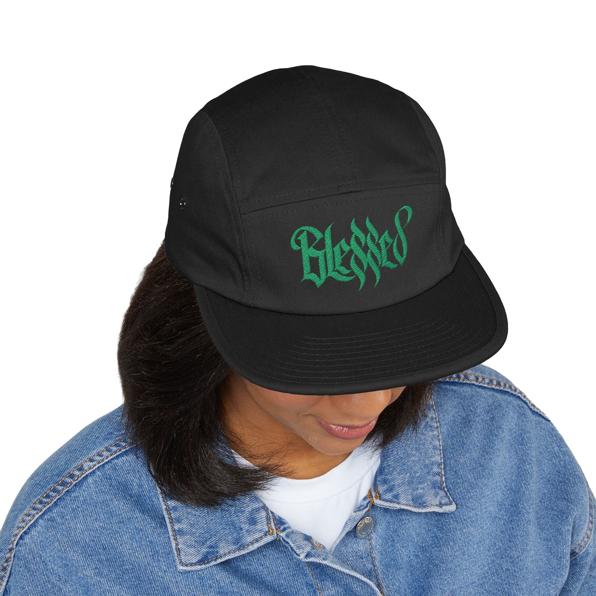 Blessed - Street Style 5 Panel Cap, Embroidered  Hat, Hipster Accessories