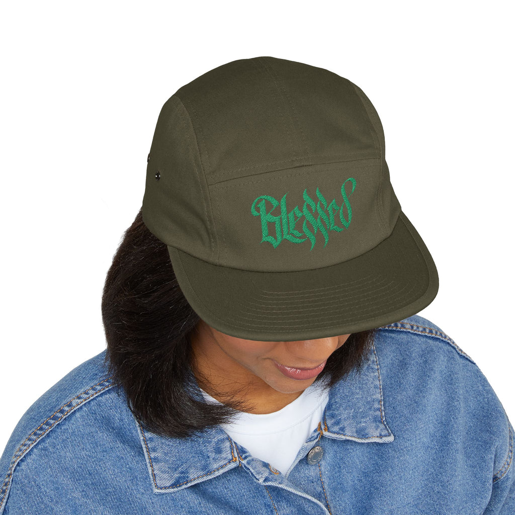 Blessed - Street Style 5 Panel Cap, Embroidered  Hat, Hipster Accessories