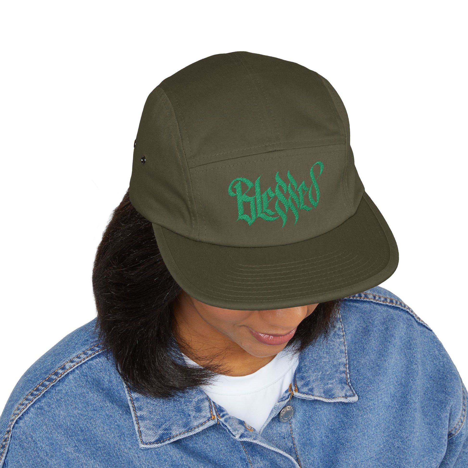 Blessed - Street Style 5 Panel Cap, Embroidered  Hat, Hipster Accessories