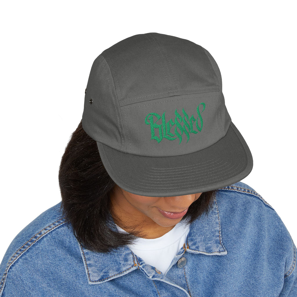 Blessed - Street Style 5 Panel Cap, Embroidered  Hat, Hipster Accessories