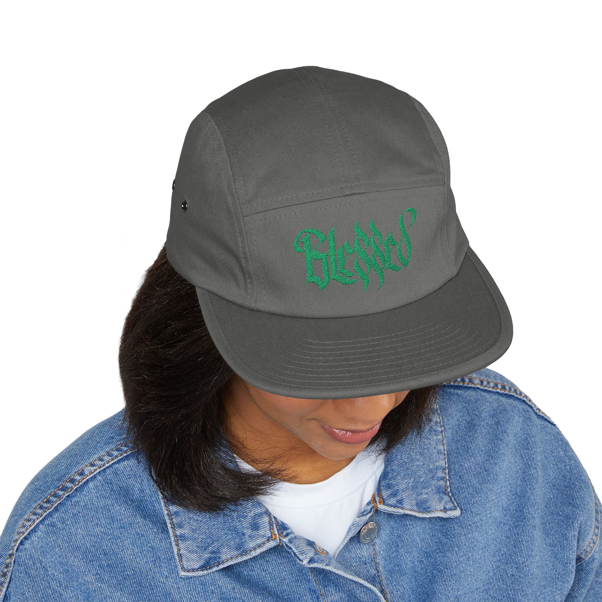 Blessed - Street Style 5 Panel Cap, Embroidered  Hat, Hipster Accessories