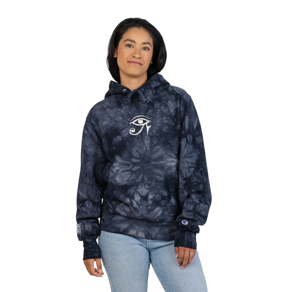 Unisex Tie-Dye Hoodie Eyeb of Horus,Spiritual Top, Cosmic Trippy Hoodie