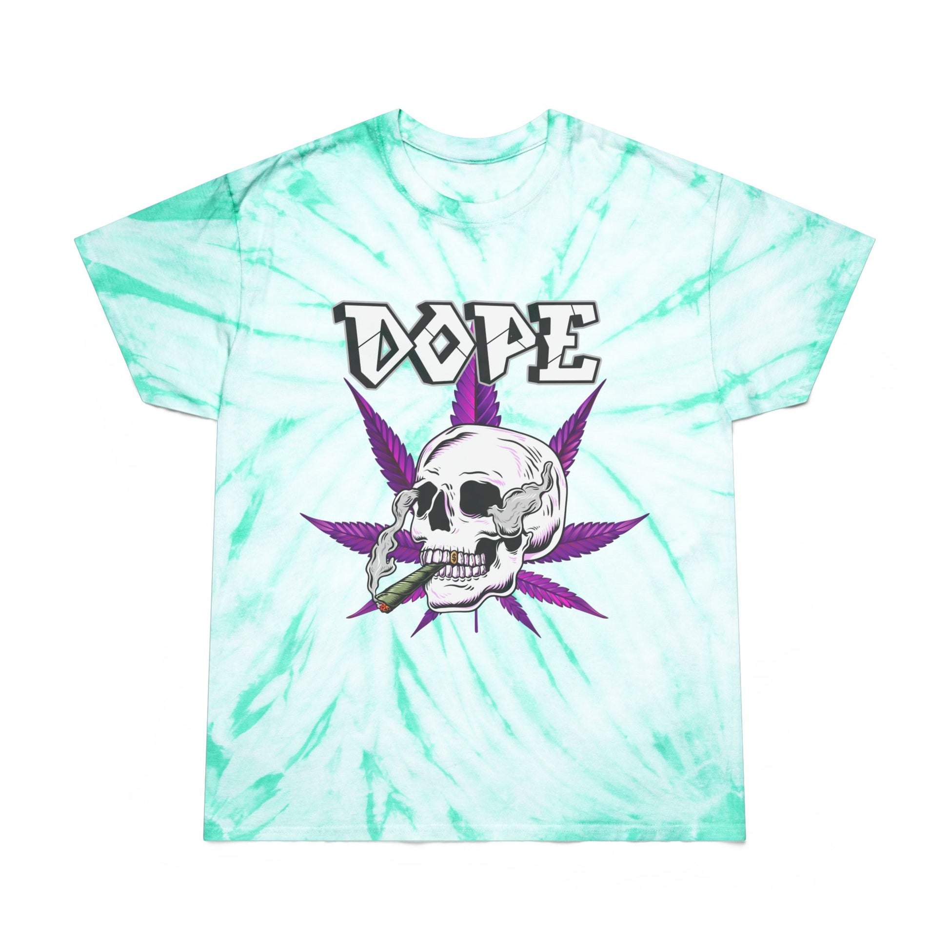 Tie-Dye Tee — Cyclone Skull 'Smoke Weed' Graphic