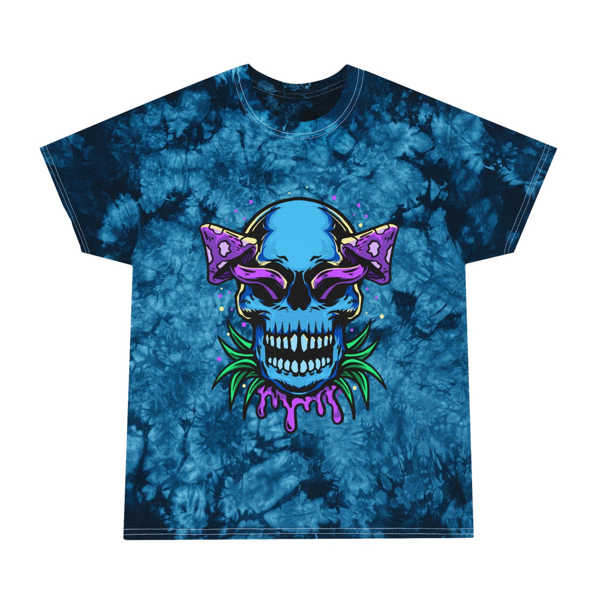 Tie-Dye Crystal Mushroom Scull T-shirt