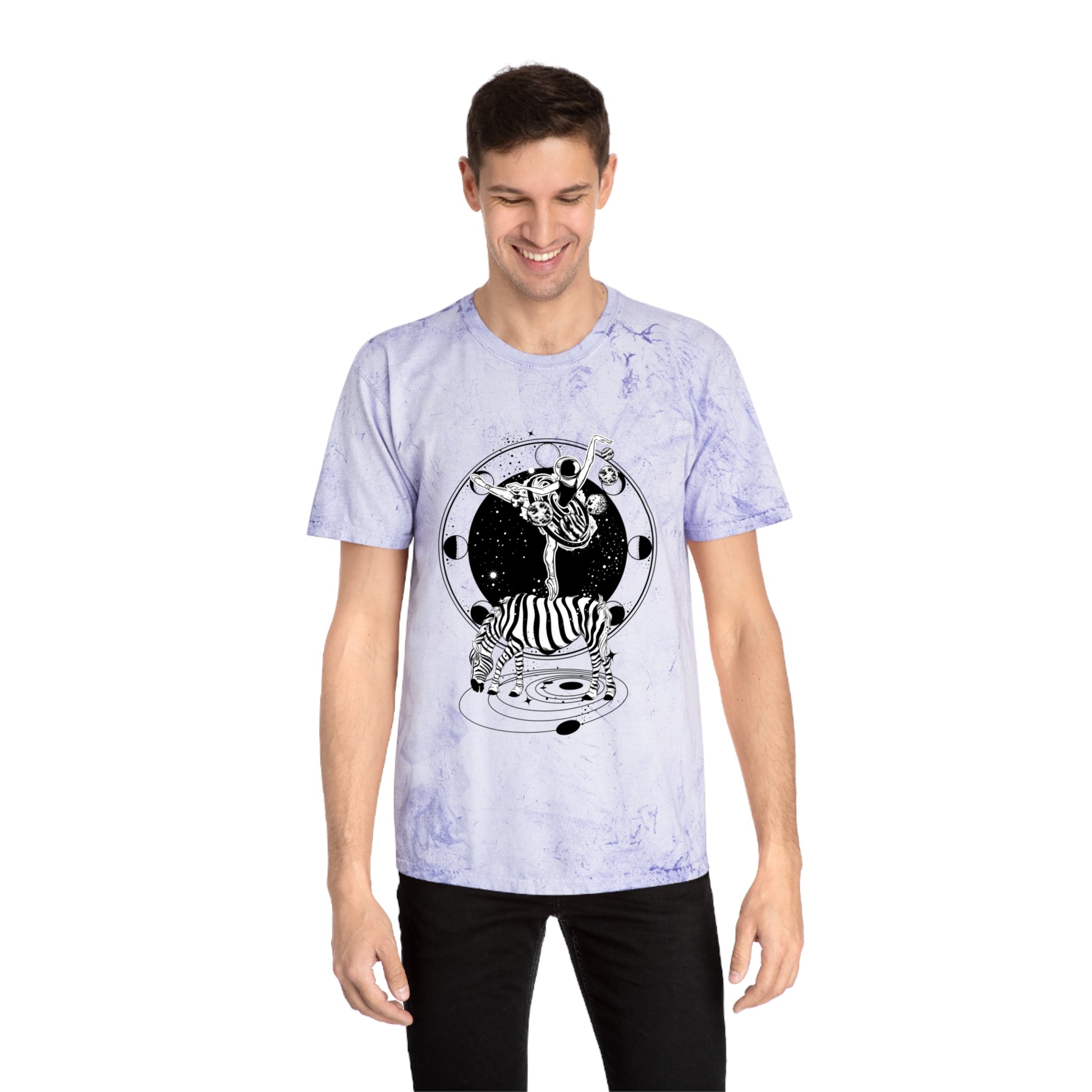 Stonewash Psychedelic T-Shirt, Colorful Graphic Tee, Unisex Top, Tie Dye Shirt, Festival Clothing